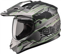 GMAX GM11D DUAL SPORT GRAPHICS ADVENTURE FULL FACE STREET HELMET